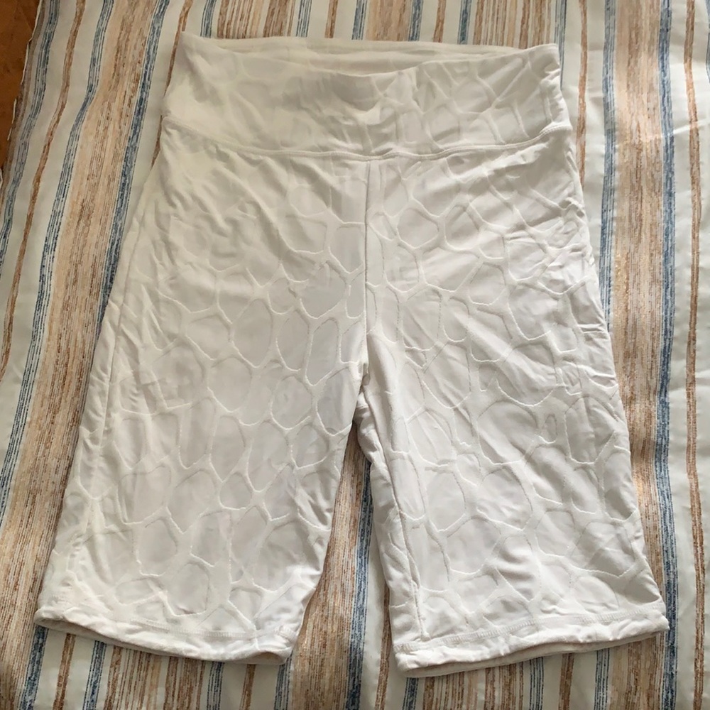 Cream bike shorts
